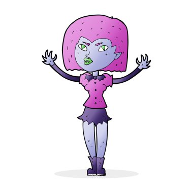 karikatür vampir kız