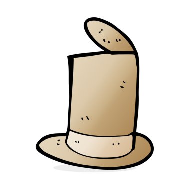 çizgi film eski silindir şapka