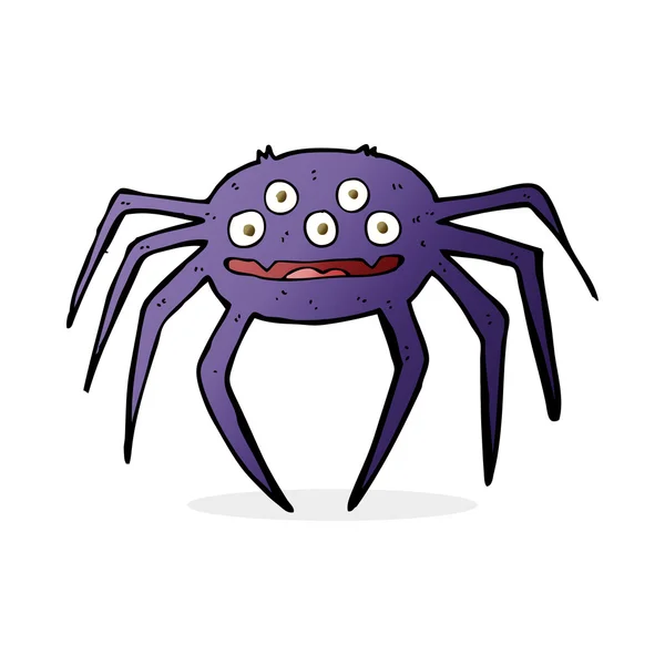 Aranha de Halloween dos desenhos animados — Vetor de Stock