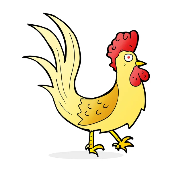 Cartoon illustration of cockerel — Stock Vector