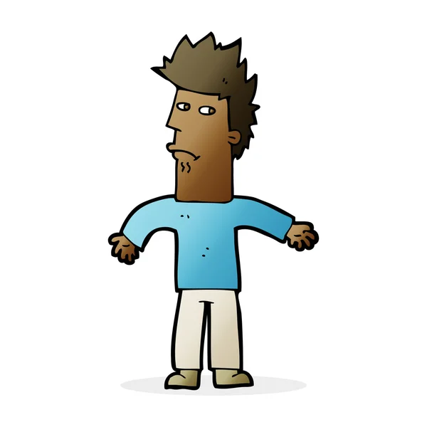 Cartoon verward man — Stockvector