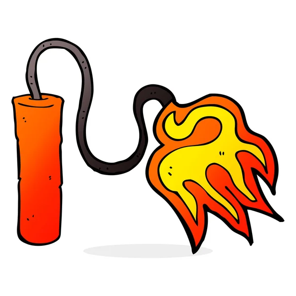 Combustion de dynamite de dessin animé — Image vectorielle