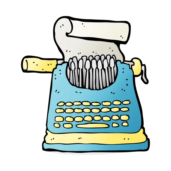 Illustration de bande dessinée de machine à écrire — Image vectorielle