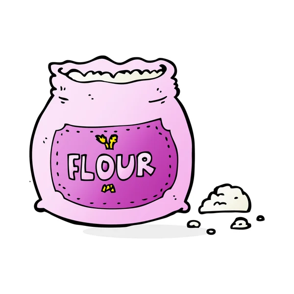 Cartone animato sacchetto rosa di farina — Vettoriale Stock
