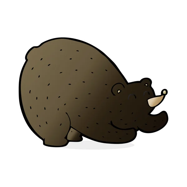 Dibujos animados estiramiento oso negro — Vector de stock