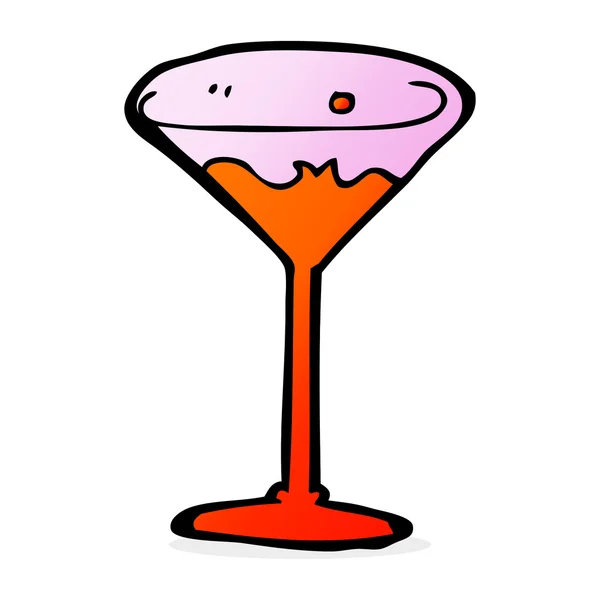 Cartoon illustration of cocktail — Stock Vector
