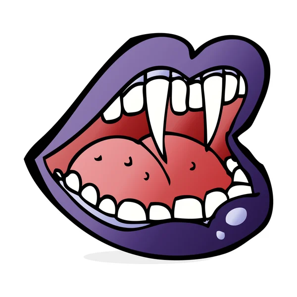Карикатурный вампирский рот — стоковый вектор