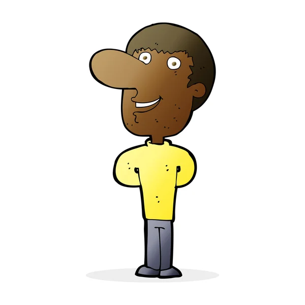 Cartoon gelukkig man — Stockvector