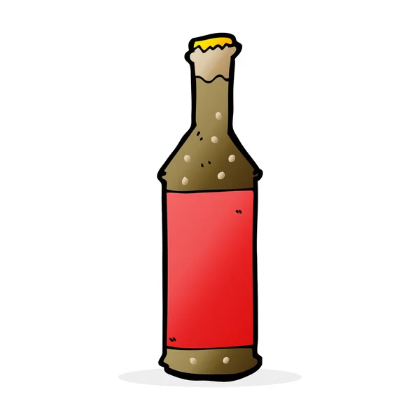 漫画のビール瓶 — ストックベクタ