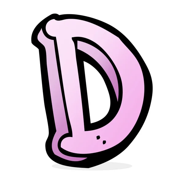 Карикатурная буква d — стоковый вектор