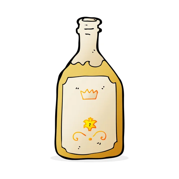 Cartoon dranken fles — Stockvector