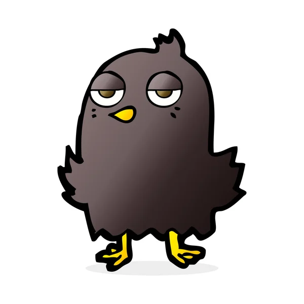 Verveeld vogel cartoon — Stockvector