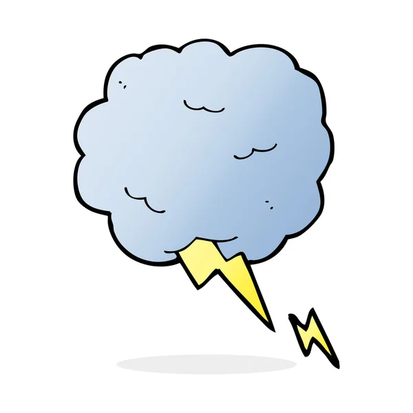 Dibujo animado thundercloud símbolo — Archivo Imágenes Vectoriales