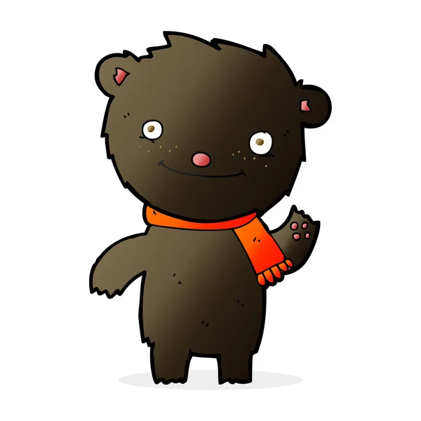Desenho animado bonito urso preto —  Vetores de Stock