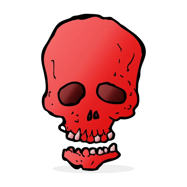 Cartoon illustration of skull — Stock Vector