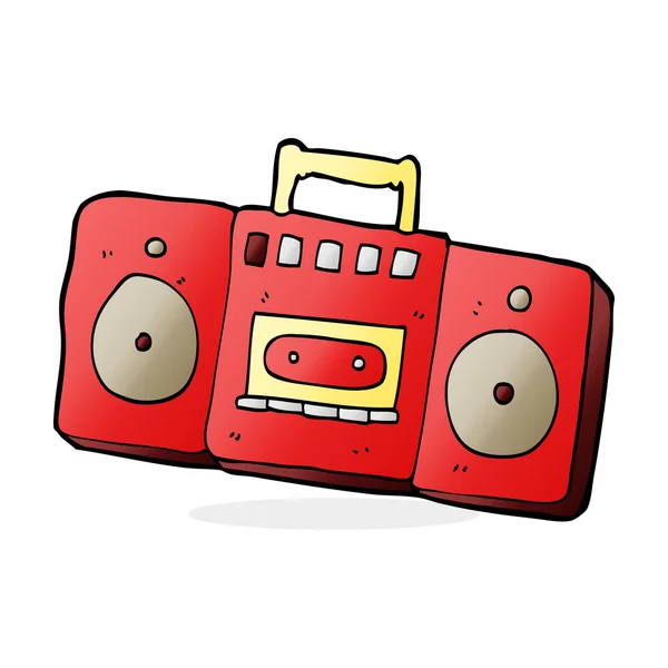 Cartoon radio cassette player Stock Vector Image by ©lineartestpilot