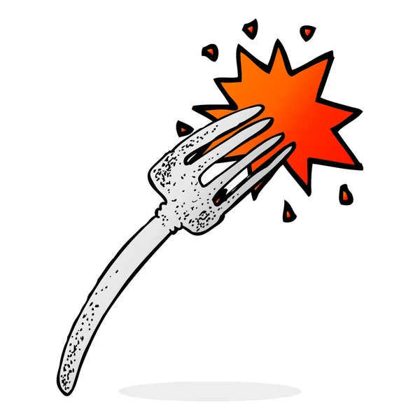 Desenho animado ilustração de garfo — Vetor de Stock