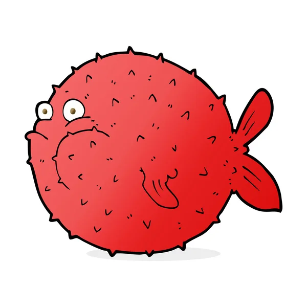 Peces globo de dibujos animados — Vector de stock