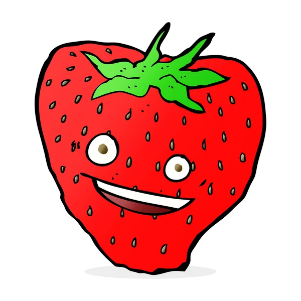 Illustration de dessin animé de fraise — Image vectorielle