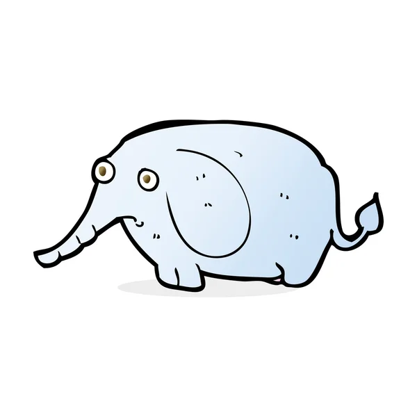 Dibujos animados triste pequeño elefante — Vector de stock