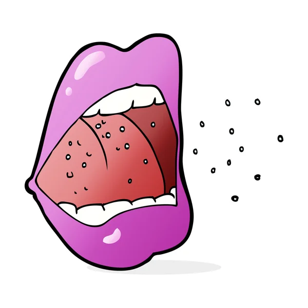 Φτάρνισμα στόμα κινουμένων σχεδίων — Διανυσματικό Αρχείο