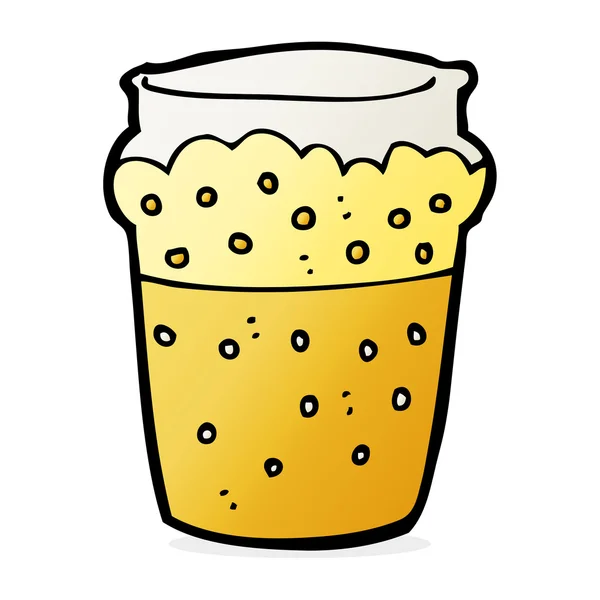 Vaso de cerveza de dibujos animados — Vector de stock