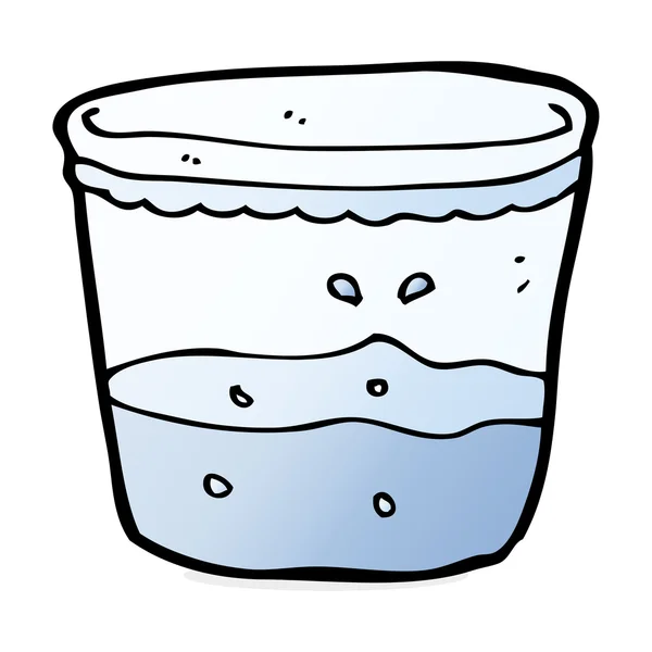 Cartoon glass of water — Stock Vector