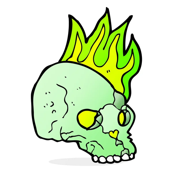 Calavera espeluznante de dibujos animados — Vector de stock