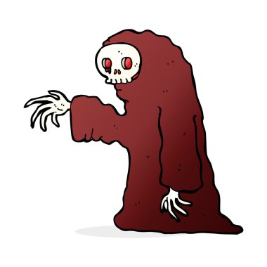 Çizgi film, ürkütücü cadılar bayramı kostümü.