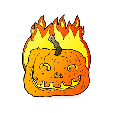 Kabak yanan karikatür