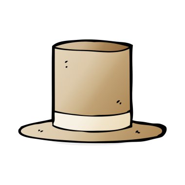 çizgi film eski silindir şapka