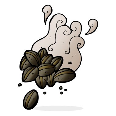 karikatür kahve çekirdekleri