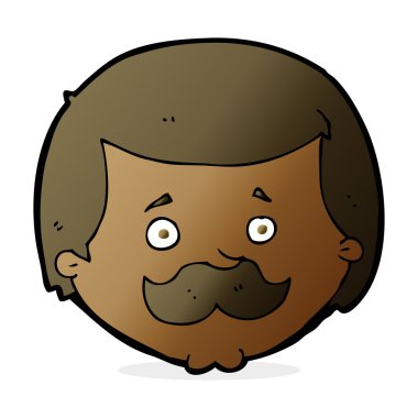 Çizgi filmdeki bıyıklı adam.