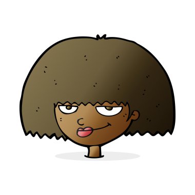 Çizgi film kötü kadın yüzü