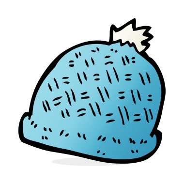 karikatür kış şapka