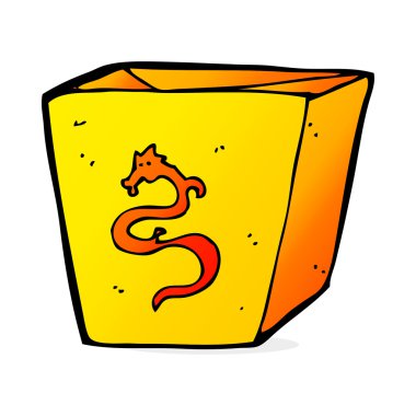 karikatür makarna kutusu