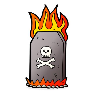 Çizgi Film ürkütücü mezar