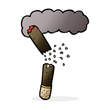 kırık puro karikatür çizimi