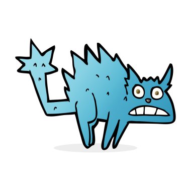 çizgi film korkmuş kedi