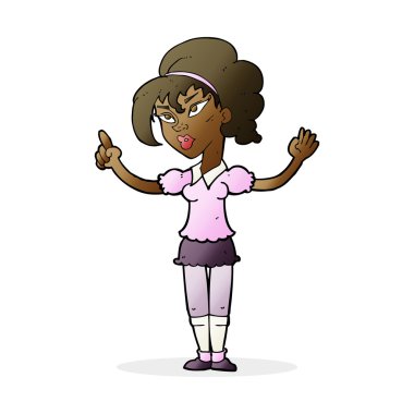 Çizgi film kadını.