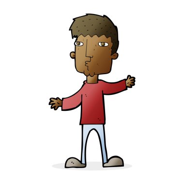 karikatür meraklı adam