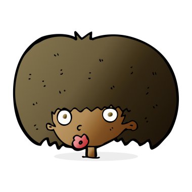 karikatür şaşırmış kadın