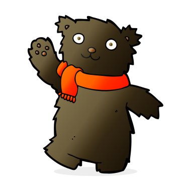 çizgi film oyuncak ayı giyim eşarp