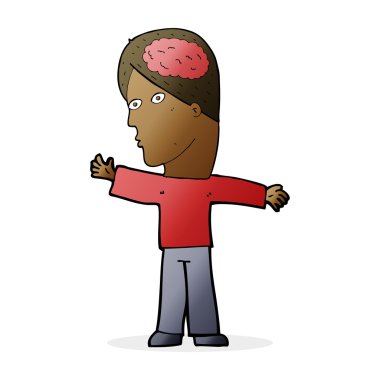 Beyni olan çizgi film adamı.