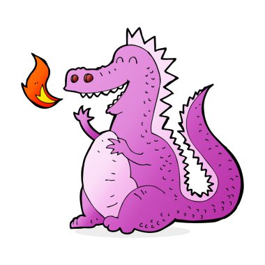 çizgi film ateş püskürten ejderha