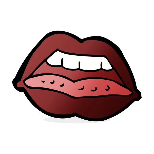 Cartoon sexy lips symbol — Stock Vector