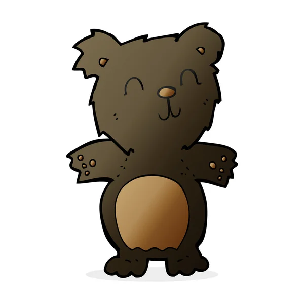 Мультяшний милий чорний ведмідь дитина — стоковий вектор