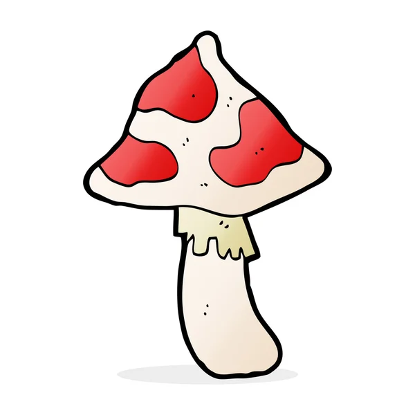 Ilustrasi kartun dari toadstool - Stok Vektor