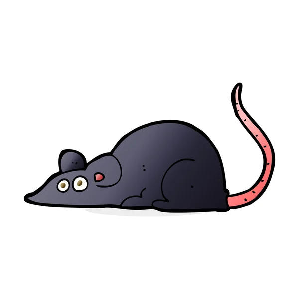 Cartoon zwarte rat — Stockvector