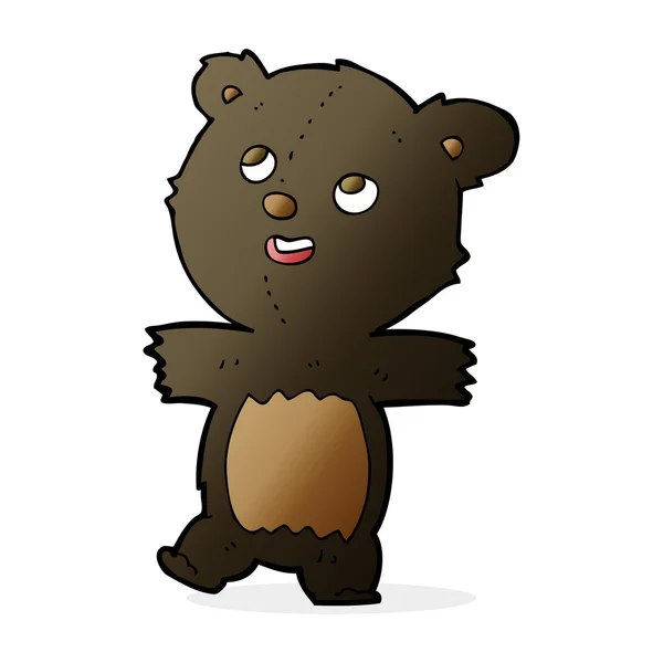 Urso preto dos desenhos animados —  Vetores de Stock